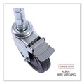 Just Launched | Alera ALESW590004 5 in. Wheel Grip Ring Stem Optional Casters for Wire Shelving - Black (4/Set) image number 5