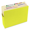File Folders | Smead 73243 5.25 in. Expansion Colored File Pockets - Letter Size/Yellow image number 1