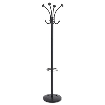 Alba PMVIENAN 16w x 16d x 70.6h Viena 8-Knob Steel Coat Stand - Black