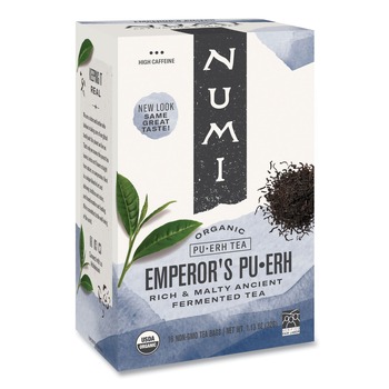 Numi 10350 0.125 oz Organic Teas and Teasans - Emperor's Puerh (16/Box)