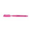 Highlighters | Universal UNV08855 Fluorescent Ink Chisel Tip Pocket Highlighters - Pink (1 Dozen) image number 4