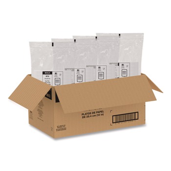 SOLO HP10W Compostable Paper Dinnerware ProPlanet Seal Plate 10-in dia White (500/Carton)