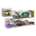 Desktop Organizers | Deflecto 350401 6 in. x 6 in. x 6 in. 1 Compartment Stackable Plastic Cube Organizer - Clear image number 8