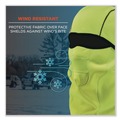 Safety & First Aid | Ergodyne 16834 N-Ferno 6823 One Size Fits Most Fleece Hinged Balaclava Face Mask - Lime image number 3