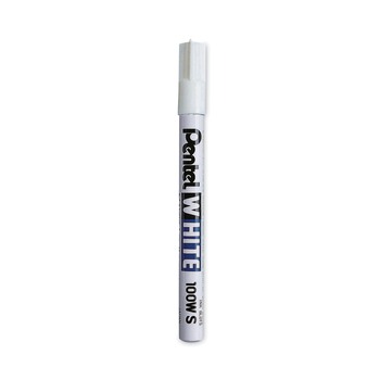 MARKERS | Pentel 100W-S Fine Bullet Tip Permanent Marker - White
