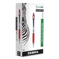 Pens | Zebra 22430 1 mm Retractable Medium Z-Grip MAX Ballpoint Pen - Red Ink, Silver/Red Barrel (1-Dozen) image number 1