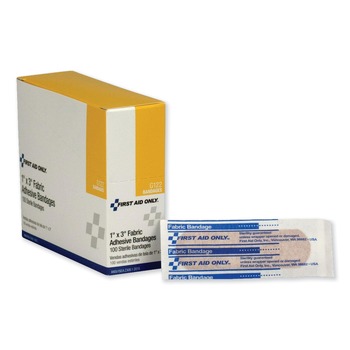  | First Aid Only G122 1 in. x 3 in. Fabric Bandages (100/Box)