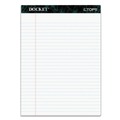 Notebooks & Pads | TOPS 63416 (50) White 8.5 in. x 11.75 in. Sheets Wide/Legal Rule Docket Ruled Perforated Pads (6/Pack) image number 1