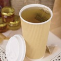Cups and Lids | Karat C-KRC520 20 oz Ripple Hot Cups - Kraft/White (500/Carton) image number 0