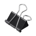 Binding Spines & Combs | Universal UNV11060 Binder Clips with Storage Tub - Mini, Black/Silver (60/Pack) image number 1