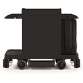 Cleaning Carts | Suncast Commercial HKC2002 24 in. x 62.13 in. x 49.75 in. 1-Shelf Plastic Partially Assembled Premium Housekeeping Cart - Black image number 6