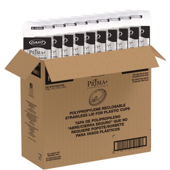 Dart P662RSL Prima Strawless Plastic Lids Fits 9 oz. to 20 oz. Cold Cups - Clear (1000/Carton)