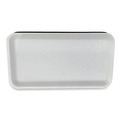 Food Trays, Containers, and Lids | GEN 10SWH 10.93 in. x 5.75 in. x 0.63 in. No. 10S Foam Meat Trays - White (500/Carton) image number 1