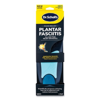 Dr. Scholl's 87101886 Plantar Fasciitis All Day Pain Relief Orthotics for Men - Men Size 8 to 13, Blue (1-Pair)