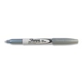 Permanent Markers | Sharpie 39100 Permanent Markers - Fine Bullet Tip/Metallic Silver (1-Dozen) image number 0