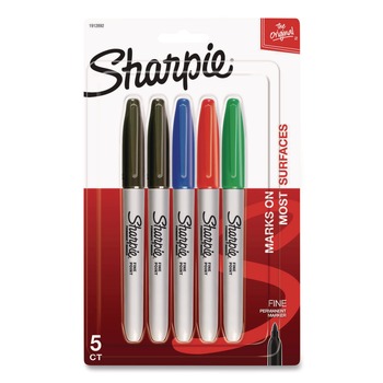 PENS PENCILS AND MARKERS | Sharpie 30653PPA Fine Tip Permanent Marker Fine Bullet Tip Assorted Ink Colors 5/Pack