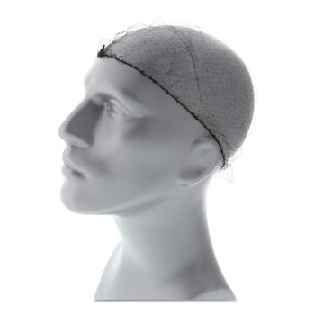 AmerCareRoyal RPH144LTBK28 28 in. Lightweight Latex-Free Nylon Hairnets - Black (2880/Carton)