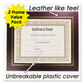 Office Decor | NuDell 21200 8.5 in. x 11 in. Leatherette Document Frame - Burgundy (2/Pack) image number 1