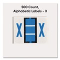 Labels | Smead 67094 1 x 1.25 A-Z Color-Coded End Tab X Filing Labels - White (1-Roll) image number 1