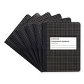 Notebooks & Pads | Universal UNV20957 100 Sheets 9.75 in. x 7.5 in. 4 sq-in. Quadrille Rule Composition Book - Black Marble (6/Pack) image number 0