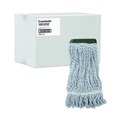 | Boardwalk BWK552 Rayon/Polyester Wide Floor Finish Mop Head - Medium, White/Blue (12/Carton) image number 0