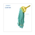 Mops | Boardwalk BWK1200MCT EcoMop Recycled Fiber Looped-End Mop Head - Medium, Green (12/Carton) image number 5