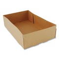 Food Trays, Containers, and Lids | SCT SCH 0122 8.63 in. x 5.5 in. x 2.25 in. 4-Corner Pop-Up Food and Drink Tray - Brown (500/Carton) image number 1