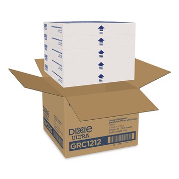 Dixie GRC1212 12 in. x 12 in. All-Purpose Dry Wax Paper Food Wrap - White (5000/Carton)