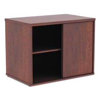 OFFICE FURNITURE AND LIGHTING | Alera ALELS593020MC Open Office Desk Series 29.5w x 19.13d x 22.78h Low Storage Cabinet Credenza - Medium Cherry