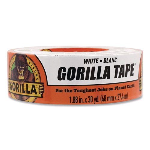 Back to School Sale | Gorilla Glue 6025001 3 in. Core 1.88 in. x 30 yds. Gorilla Tape - White (1-Roll) image number 0