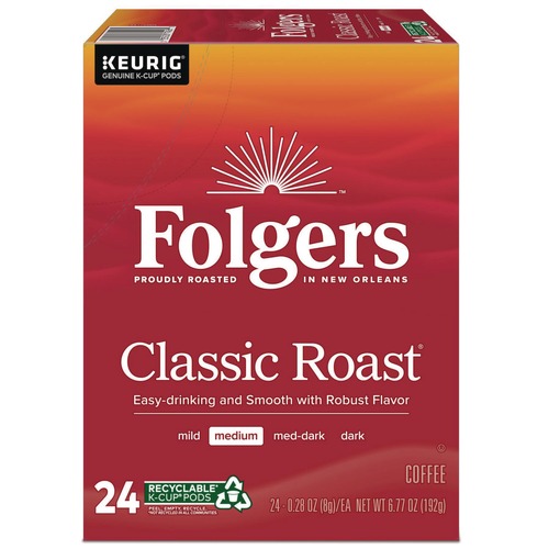 Coffee | Folgers 5000368730 Gourmet Selections Classic Roast Coffee K-Cups (24/Box) image number 0