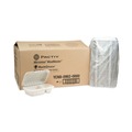Food Trays, Containers, and Lids | Pactiv Corp. YCN809620000 9 in. x 6 in. x 3 in. 2-Compartment EarthChoice SmartLock Microwavable MFPP Plastic Hinged Lid Container - White (270/Carton) image number 2