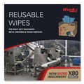 Paper Towels and Napkins | WypAll 41041 11.1 in. x 16.8 in. Power Clean X80 Heavy Duty Cloths - Blue (160/Carton) image number 7