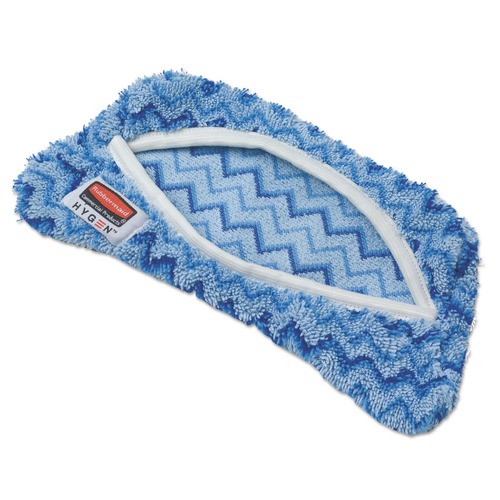Mops | Rubbermaid Commercial HYGEN FGQ89100BL00 Hygen Flexi Frame Damp Mop Covers, Microfiber, Blue, 8 X 8 image number 0