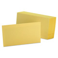 Flash Cards | Oxford 7320 CAN 3 in. x 5 in. Unruled Index Cards - Canary (100/Pack) image number 0