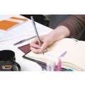 Pens | BIC GSMG11-PE Round Stic Grip Xtra Comfort Medium 1.2 mm Stick Easy-Glide System Ballpoint Pen - Purple Ink/Gray/Purple Barrel (1-Dozen) image number 4