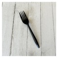 Cutlery | Boardwalk BWKFORKBLPP Mediumweight Polypropylene Plastic Fork Cutlery - Black (1000/Carton) image number 2
