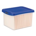 Boxes & Bins | Bankers Box 0086202 14 in. x 17.38 in. x 10.5 in. Heavy Duty Plastic File Storage - Clear/Blue (2/Pack) image number 2