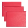 File Folders | Smead 64043 1/3-Cut Tabs Letter Size TUFF Hanging Folders with Easy Slide Tab - Red (18/Box) image number 0