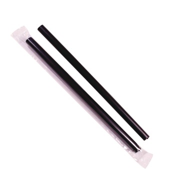 CUTLERY | Karat C9060S BLACK 9 in. Boba Straws - Black (1600/Carton)