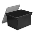 Boxes & Bins | Storex 61528U04C 13.9 in. x 18.3 in. x 10.6 in. Legal/Letter Tote with Comfort Edges - Black (4/Carton) image number 0