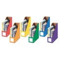 Office Filing Cabinets & Shelves | Bankers Box 3381901 4.25 in. x 11.38 in. x 12.88 in. Extra-Wide Cardboard Magazine File - Assorted (6/Pack) image number 0
