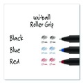 Pens | uni-ball 60052 Deluxe 0.7 mm Stick Roller Ball Pen - Black Ink/Champagne/Black Barrel/Fine (1-Dozen) image number 3
