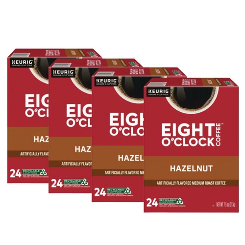 Coffee | Eight O'Clock 5000359069 Coffee K-Cups - Hazelnut (96/Carton) image number 0
