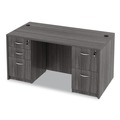 Office Desks & Workstations | Alera ALEVA216030GY 59.13 in. x 29.5 in. x 29.63 in. Valencia Series Straight Front Desk Shell - Gray image number 3