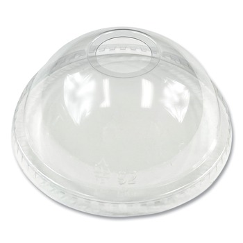 Boardwalk BWKPET912DOME PET Cold Cup Dome Lids Fits 9 oz. Squat and 12 oz. Cups - Clear (1000/Carton)