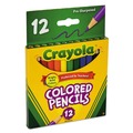 Pencils | Crayola 684112 3.3 mm 2B Short-Length Colored Pencil Set - Assorted Lead and Barrel Colors (12/Set) image number 1