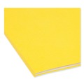File Folders | Smead 12910 Straight Tabs Letter Size 0.75 in. Expansion Reinforced Top Tab Colored File Folders - Yellow (100/Box) image number 4