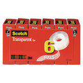Back to School Sale | Scotch 600-6PK 0.75 in. x 36 yds 1 in. Core Tape - Transparent (6/Pack) image number 0