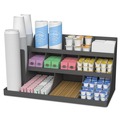 Breakroom Supplies | Mind Reader COMORG2-BLK 24 in. x 11.8 in. x 12.5 in. 14-Compartment Extra Large Coffee Condiment and Accessory Organizer - Black image number 0